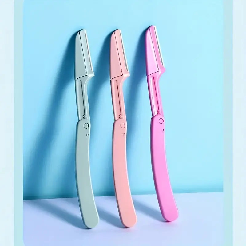 3 Pcs Folding Eyebrow Razors