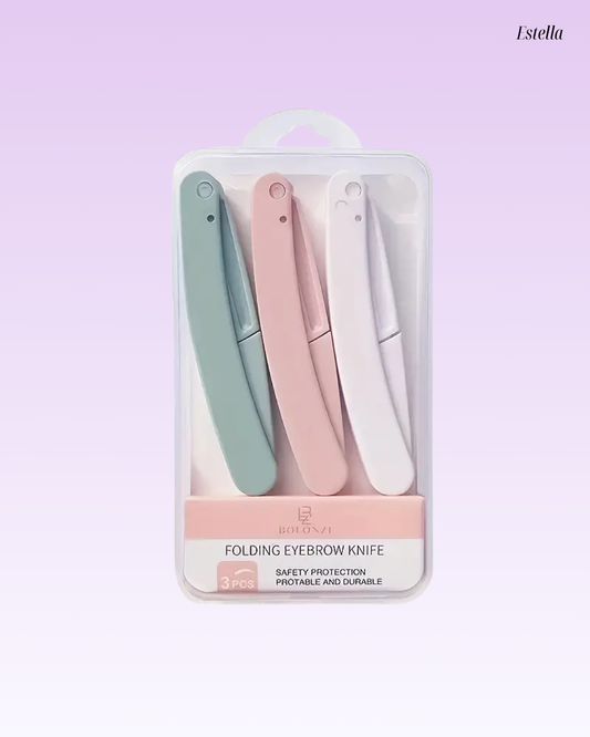 3 Pcs Folding Eyebrow Razors