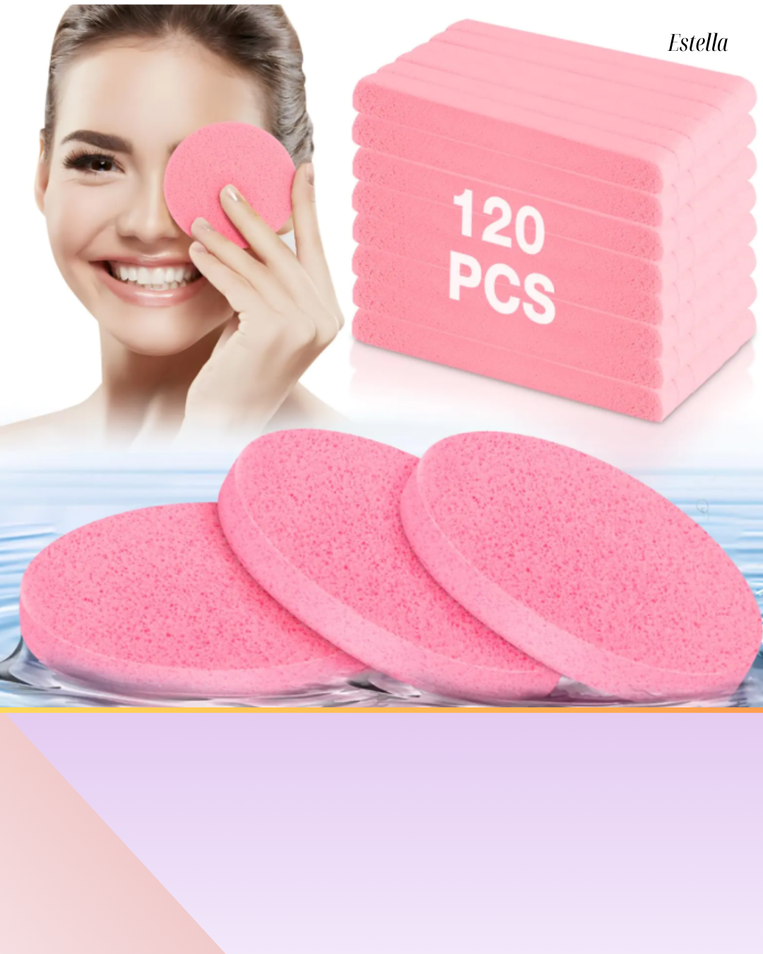 120 PCS Bulk Facial Sponge